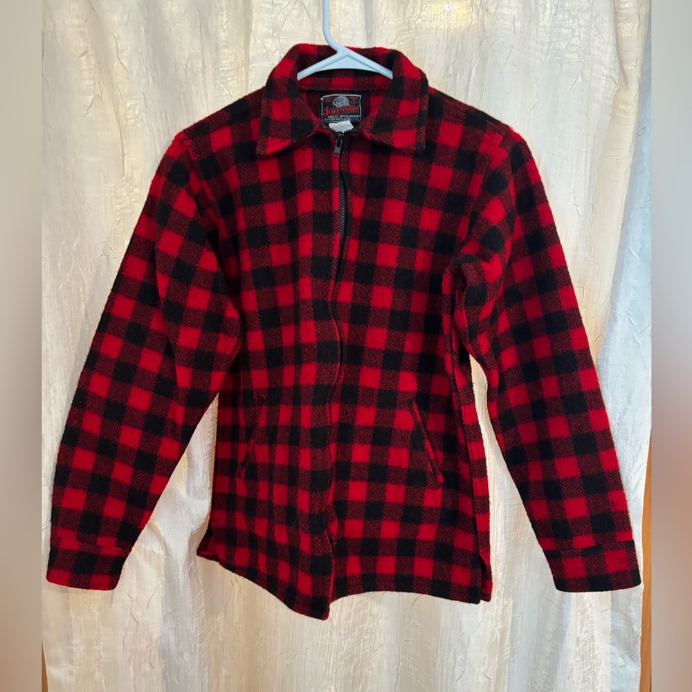 Johnson Children’s Jack Shirt  Buffalo Print Wool